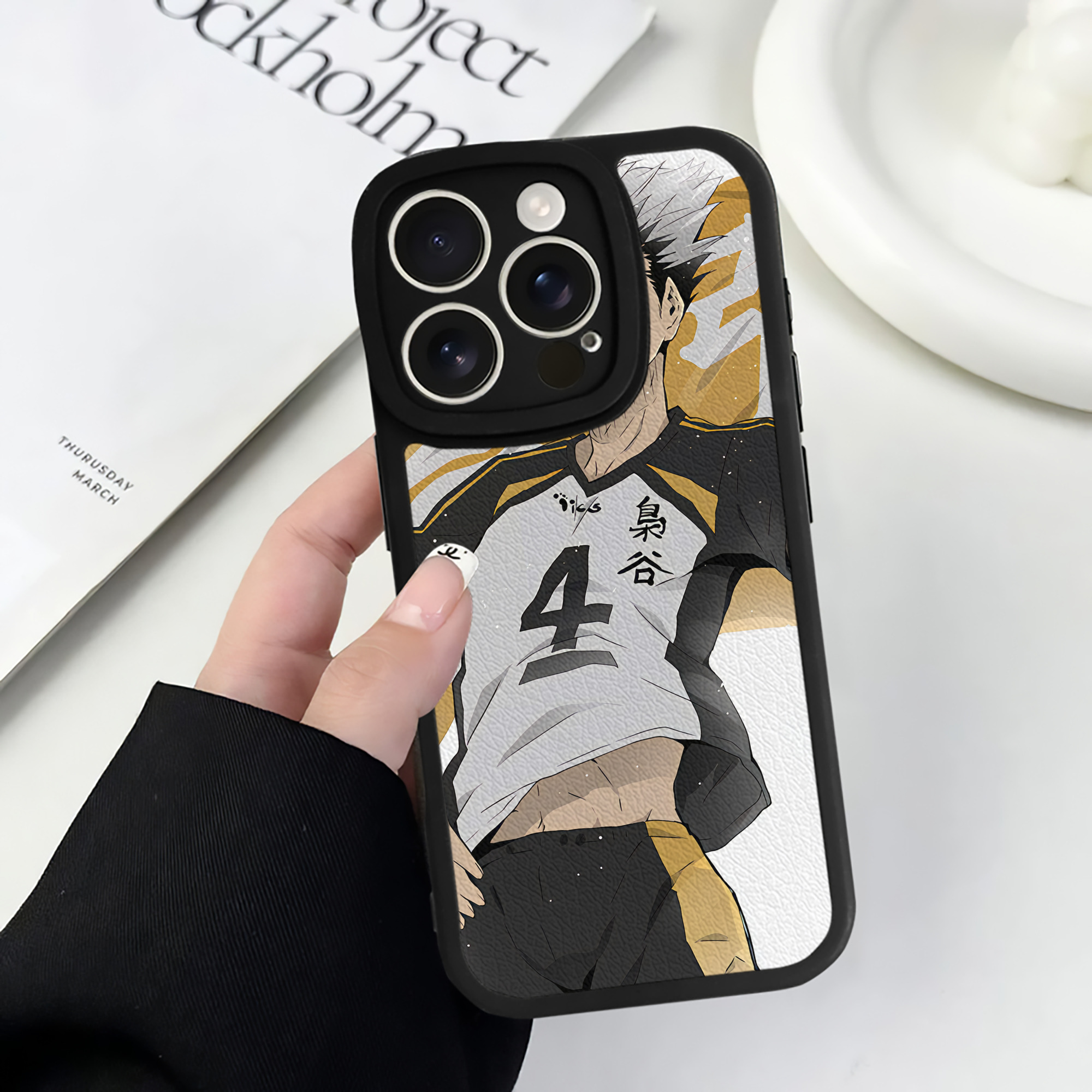 （画像用） ハイキュー!! Haikyu!! 【iPhone 16シリーズ対応】シリコンスマホケース（レザー調） 材質：シリコン
